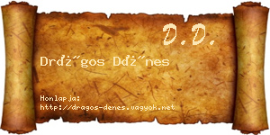Drágos Dénes névjegykártya